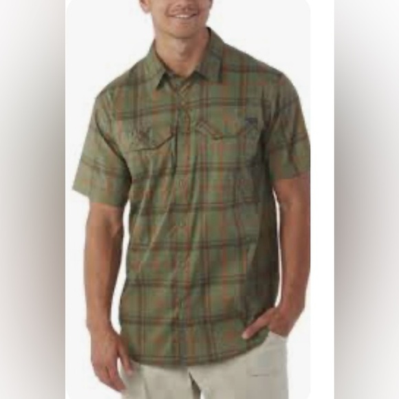 Columbia Other - [SOLD] Columbia Silver Ridge Lite Plaid Shirt in Green/Orange Size M